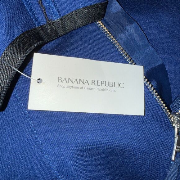 NWT Banana Republic Mythic Blue Fit & Flare Dress Sz 14 - Picture 6 of 7